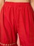 Women's Red Cotton Kurta Sharara Set